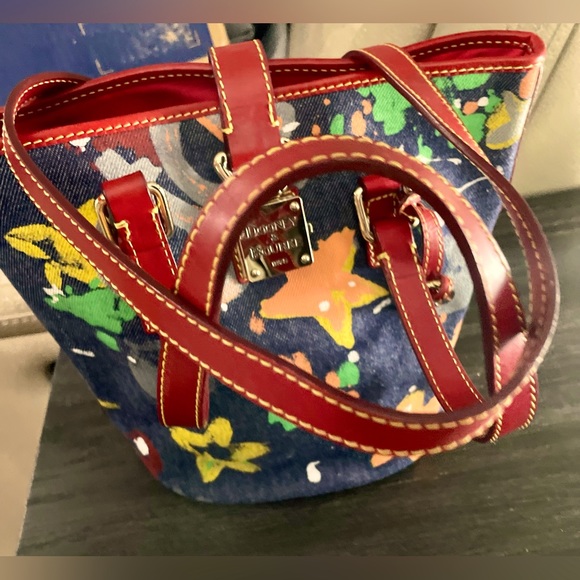 Dooney & Bourke Handbags - Never Worn  Authentic 9”x9” Dooney & Bourke Paint Splatter Bucket Purse